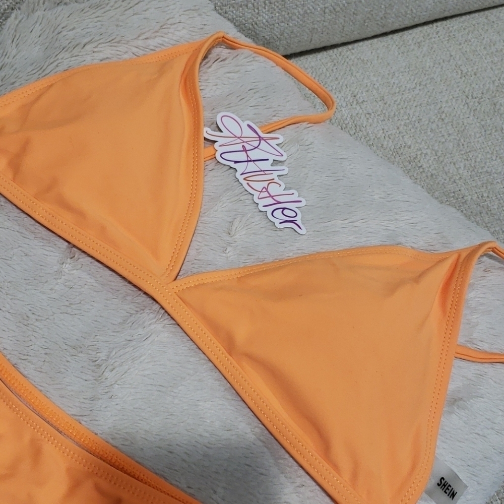 Shein orange two piece swimsuit large - Picture 6 of 15